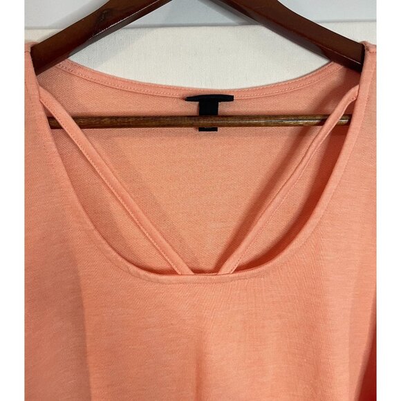 Torrid Women's Peach Racerback Tank Top Size 0 Polyester Rayon Blend - Picture 5 of 13